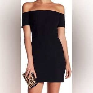 Line + Dot Cecil LBD Off the Shoulder Mini Dress